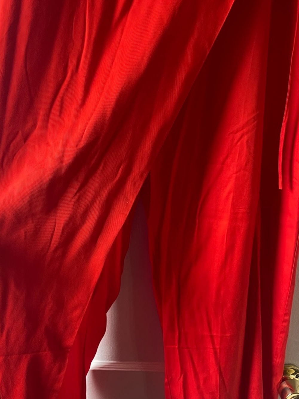 Wide-Leg Women's Pants in Bold Red